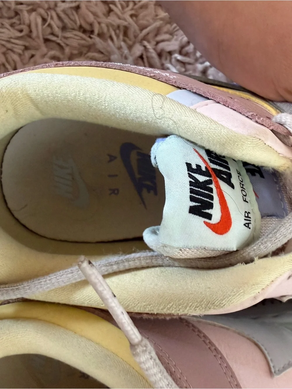 Nike Kids Yellow and White Low-Top Sneakers